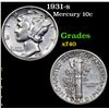 Image 1 : 1931-s Mercury Dime 10c Grades xf