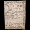 Image 3 : ***Auction Highlight*** Continental Currency February 17, 1776 $2/3 Fr-CC22 Plate C. Sig. B. Brannan