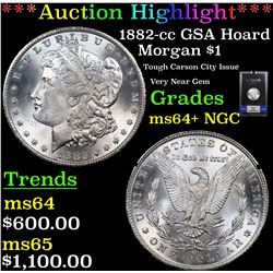***Auction Highlight*** NGC 1882-cc GSA Hoard Morgan Dollar $1 Graded ms64+ By NGC (fc)
