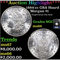 ***Auction Highlight*** NGC 1884-cc GSA Hoard Morgan Dollar $1 Graded ms66 By NGC (fc)