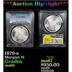 ***Auction Highlight*** PCGS 1879-s Morgan Dollar $1 Graded ms66 By PCGS (fc)