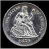 Image 2 : ***Auction Highlight*** 1879 F-104a RPD Seated Liberty Dime 10c Graded Choice Unc+ PL By USCG (fc)