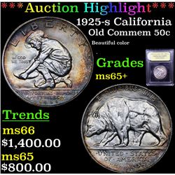 ***Auction Highlight*** 1925-s California Old Commem Half Dollar 50c Graded GEM+ Unc By USCG (fc)