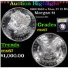 Image 1 : ***Auction Highlight*** 1882/1882-s Vam 37 I3 R5 Morgan Dollar $1 Graded GEM++ Unc By USCG (fc)