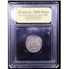 Image 4 : ***Auction Highlight*** 1866 Rays Mint Error Struck Thru Wire Shield Nickel 5c Graded GEM Unc By USC