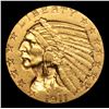 Image 2 : ***Auction Highlight*** 1911-d Gold Indian Half Eagle $5 Graded Select Unc By USCG (fc)