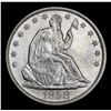 Image 2 : ***Auction Highlight*** 1858-p Ty I Rev WB-101 Seated Half Dollar 50c Graded Choice AU/BU Slider By 