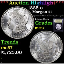 ***Auction Highlight*** 1885-o Morgan Dollar $1 Graded GEM++ Unc By USCG (fc)