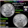Image 1 : ***Auction Highlight*** 1902-s Vam 7 Morgan Dollar $1 Graded Select Unc BY USCG (fc)