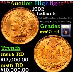 ***Auction Highlight*** 1902 Indian Cent 1c Graded GEM++ RD By USCG (fc)