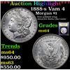 Image 1 : ***Auction Highlight*** 1888-s Vam 4 Morgan Dollar $1 Graded Choice Unc By USCG (fc)