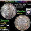 Image 1 : ***Auction Highlight*** 1899-o Colorfully Toned Morgan Dollar $1 Graded GEM+ Unc By USCG (fc)