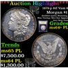 Image 1 : ***Auction Highlight*** 1878-p 8tf Vam 6 Morgan Dollar $1 Graded Choice Unc+ PL By USCG (fc)