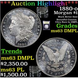 ***Auction Highlight*** 1880-o Morgan Dollar $1 Graded Select Unc DMPL By USCG (fc)