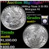 Image 1 : ***Auction Highlight*** 1889-p Vam 3 I3 R5 Morgan Dollar $1 Graded GEM+ Unc By USCG (fc)