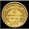 Image 3 : ***Auction Highlight*** 1849C CLOSED WREATH Charlotte Gold Dollar $1 Graded vf details BY USCG (fc)