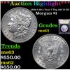Image 1 : ***Auction Highlight*** 1899/1-99-s Vam 7 Top 100 I3 R5 Morgan Dollar $1 Graded Select Unc By USCG (
