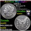 Image 1 : ***Auction Highlight*** 1884-s Morgan Dollar $1 Graded Select Unc By USCG (fc)