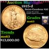 Image 1 : ***Auction Highlight*** 1925-d Saint-Gaudens $20  Graded Select Unc By USCG (fc)