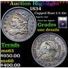 Image 1 : ***Auction Highlight*** 1834 Capped Bust Half Dime 1/2 10c Graded Unc Details By USCG (fc)
