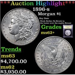 ***Auction Highlight*** 1896-s Morgan Dollar $1 Graded Select Unc By USCG (fc)