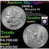 Image 1 : ***Auction Highlight*** 1896-s Morgan Dollar $1 Graded Select Unc By USCG (fc)