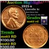 Image 1 : ***Auction Highlight*** 1921-s Lincoln Cent 1c Graded Select Unc RD By USCG (fc)