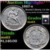 Image 1 : ***Auction Highlight*** 1867-s Seated Liberty Half Dime 1/2 10c Graded Select Unc By USCG (fc)