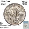 Image 6 : ***Auction Highlight*** 1927-s Standing Liberty Quarter 25c Graded Choice AU By USCG (fc)