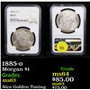 Image 1 : NGC 1885-o Morgan Dollar $1 Graded ms63 By NGC