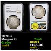 Image 1 : NGC 1878-s Morgan Dollar $1 Graded ms63 By NGC