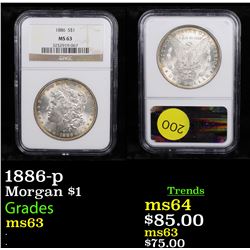 NGC 1886-p Morgan Dollar $1 Graded ms63 By NGC