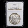Image 2 : NGC 1886-p Morgan Dollar $1 Graded ms63 By NGC