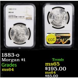 NGC 1883-o Morgan Dollar $1 Graded ms64 By NGC