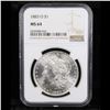 Image 2 : NGC 1883-o Morgan Dollar $1 Graded ms64 By NGC