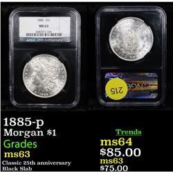 NGC 1885-p Morgan Dollar $1 Graded ms63 By NGC