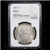 Image 2 : NGC 1887-p Colorfully Toned Morgan Dollar $1 Graded ms63 By NGC