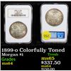 Image 1 : NGC 1899-o Colorfully Toned Morgan Dollar $1 Graded ms64 By NGC