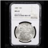 Image 2 : NGC 1887-p Morgan Dollar $1 Graded ms63 By NGC