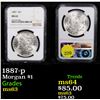Image 1 : NGC 1887-p Morgan Dollar $1 Graded ms63 By NGC
