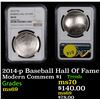 Image 1 : NGC 2014-p Baseball Hall Of Fame Modern Commem Dollar $1 Graded ms69 By NGC