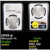 Image 1 : NGC 1888-p Morgan Dollar $1 Graded ms63 By NGC