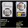 Image 1 : NGC 1885-p Morgan Dollar $1 Graded ms63 By NGC