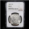 Image 2 : NGC 1885-p Morgan Dollar $1 Graded ms63 By NGC