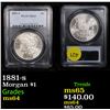 Image 1 : PCGS 1881-s Morgan Dollar $1 Graded ms64 By PCGS