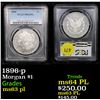 Image 1 : PCGS 1896-p Morgan Dollar $1 Graded ms63 pl By PCGS