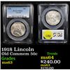 Image 1 : PCGS 1918 Lincoln Old Commem Half Dollar 50c Graded ms63 By PCGS
