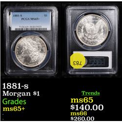 PCGS 1881-s Morgan Dollar $1 Graded ms65+ By PCGS