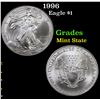 Image 1 : 1996 Silver Eagle Dollar $1 Grades Mint State