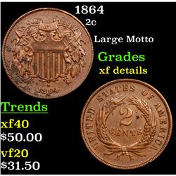 1864 Two Cent Piece 2c Grades xf details